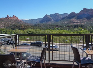 Awesome outdoor seating at the Wildflower Bread Company in Sedona