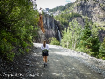 hiking to Bridal Veil Falls, #Bridal Veil Falls hike, #Telluride Colorado, #things to do in Telluride
