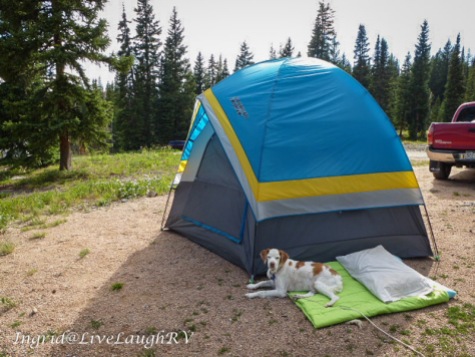 tent camping at Lake Irwin, Crested Butte, Colorado