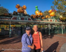 Disneyland in October decorated for Halloween